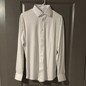 Elegant White Men's Dress Shirt